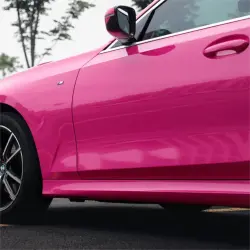 Gloss Crystal Rose Red Car Vinyl Wrap PET review Paint 03