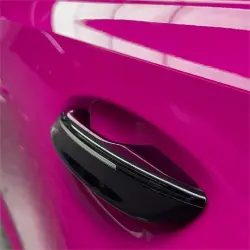 Gloss Crystal Rose Red Car Vinyl Wrap PET review Application 03