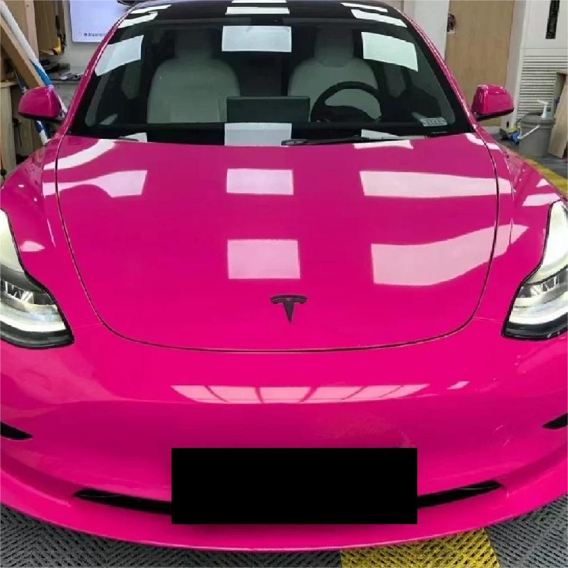 Gloss Crystal Rose Red Car Vinyl Wrap PET review Dedication 00