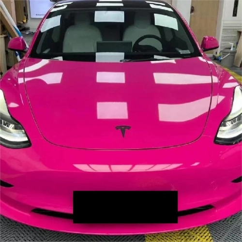 Gloss Crystal Rose Red Car Vinyl Wrap PET reviewed by