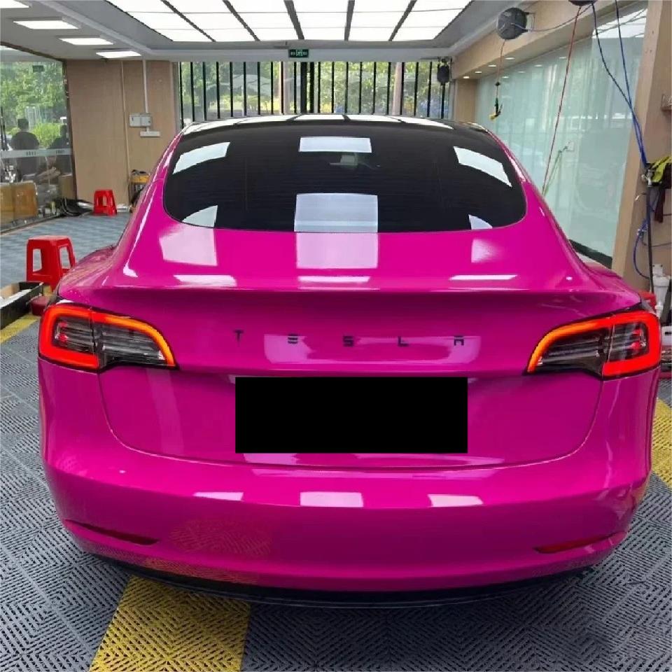 Gloss Crystal Rose Red Car Vinyl Wrap PET review Dedication 01