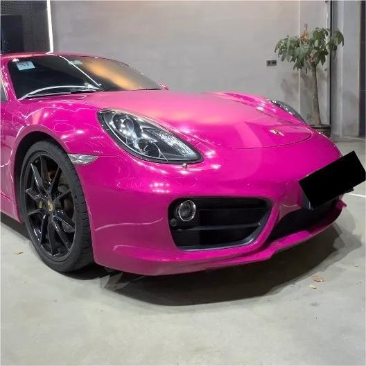 Gloss Crystal Rose Red Car Vinyl Wrap PET review Breath 00