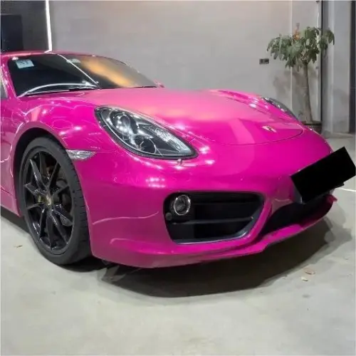 Gloss Crystal Rose Red Car Vinyl Wrap PET review 