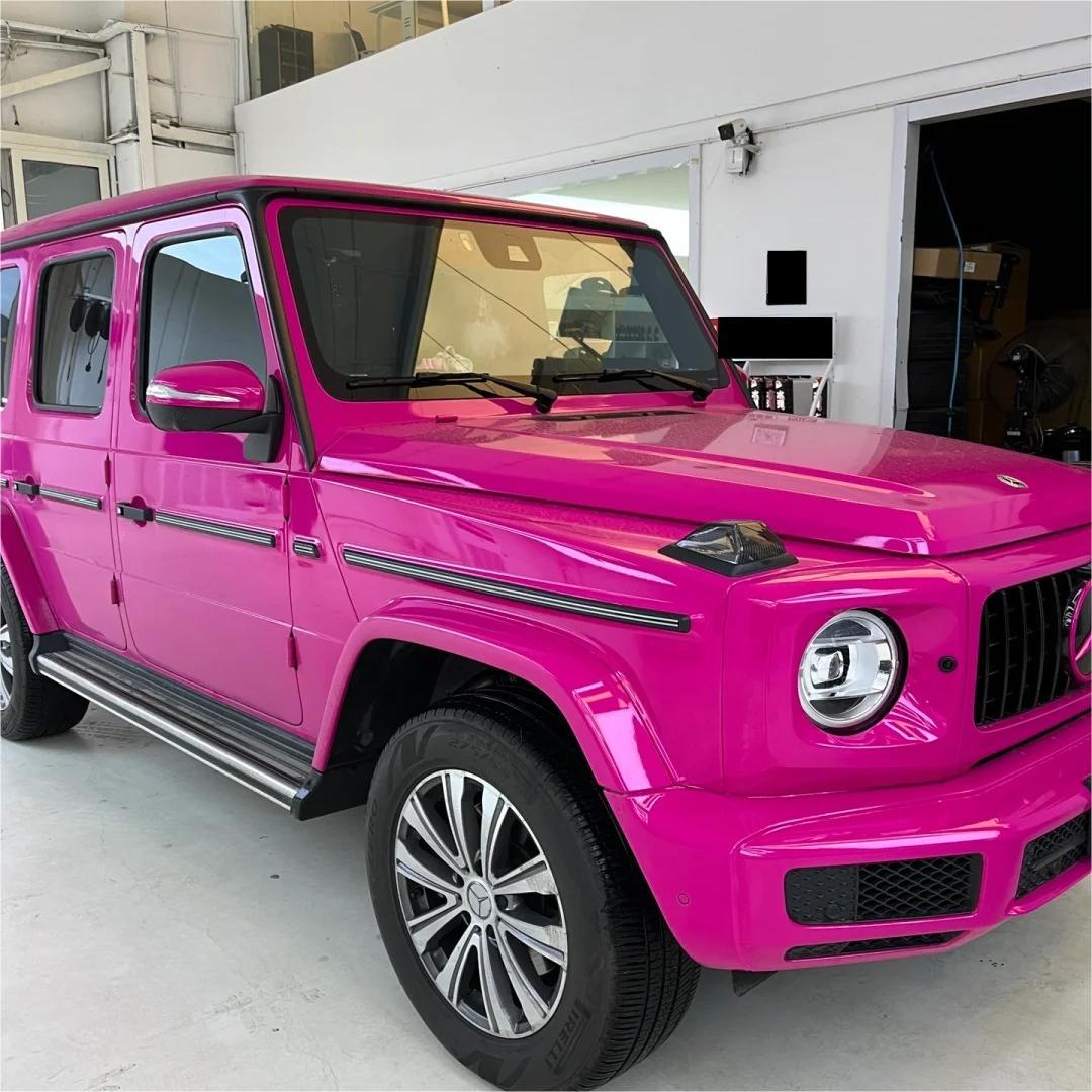 Gloss Crystal Rose Red Car Vinyl Wrap PET review Aluko 00