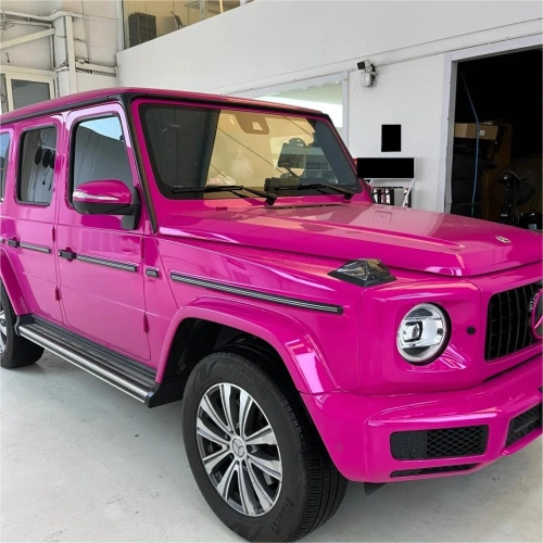 Gloss Crystal Rose Red Car Vinyl Wrap PET reviewed by