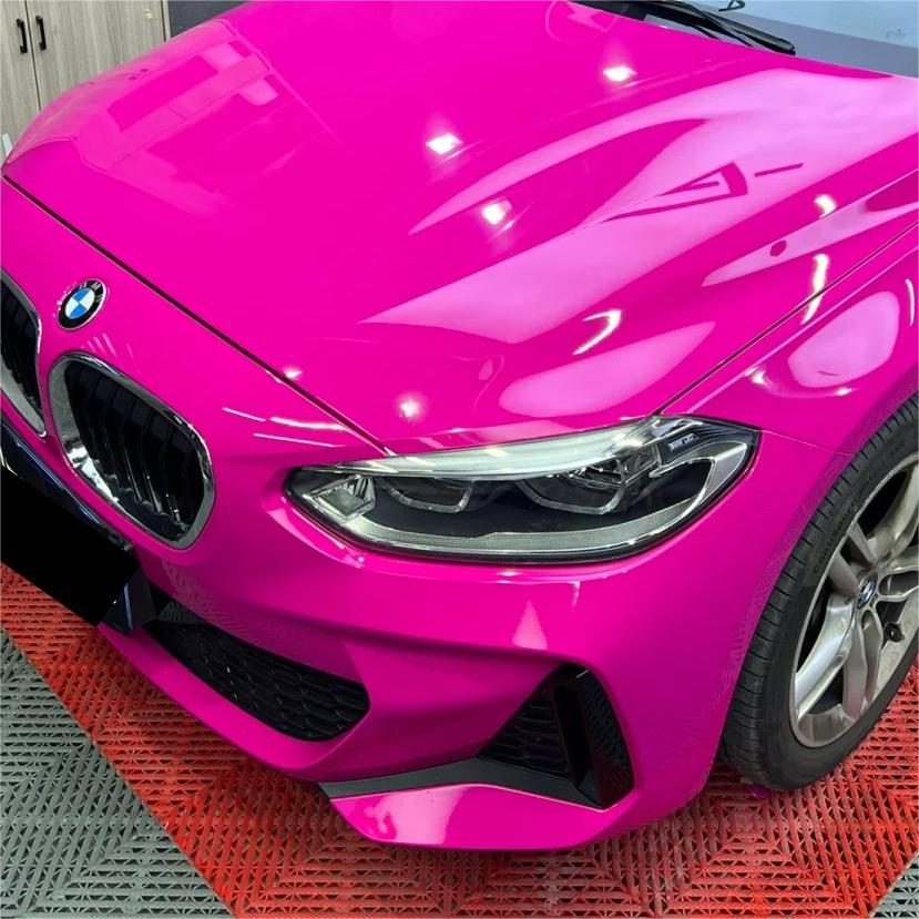 Gloss Crystal Rose Red Car Vinyl Wrap PET review Vinyl