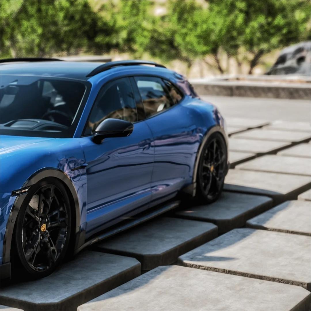 Gloss Neptuen Blue Car Vinyl Wrap PET  review Overall 01