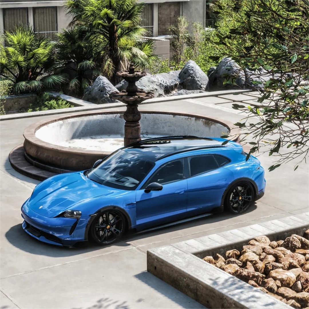 Gloss Neptuen Blue Car Vinyl Wrap PET  review Overall 02