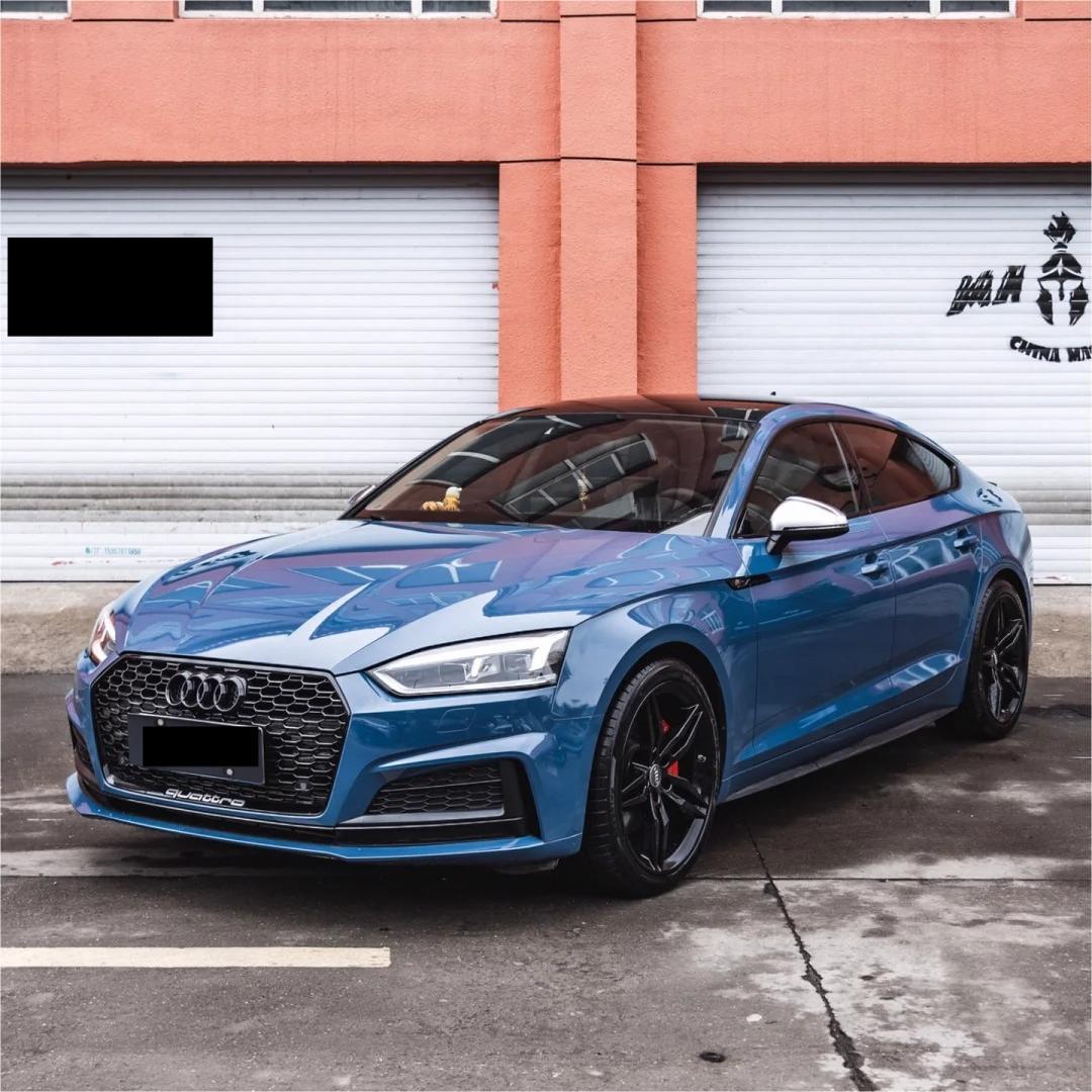 Gloss Neptuen Blue Car Vinyl Wrap PET  review Layer 00