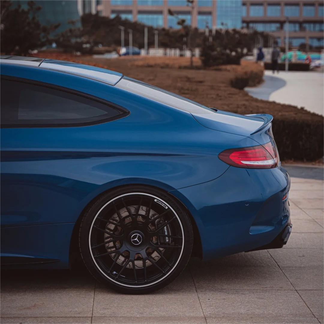 Gloss Neptuen Blue Car Vinyl Wrap PET  review Layer 04