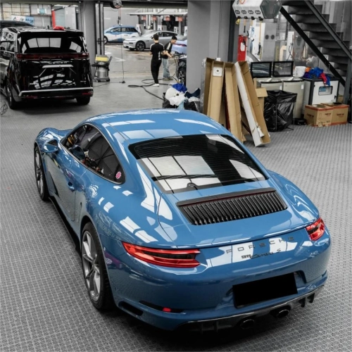 Gloss Neptuen Blue Car Vinyl Wrap PET  review 