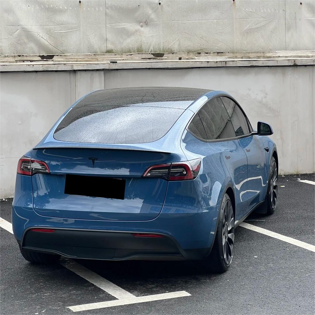 Gloss Neptuen Blue Car Vinyl Wrap PET  review Practice 01