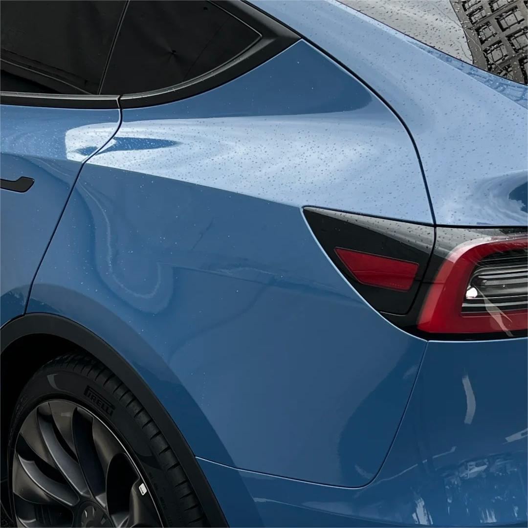 Gloss Neptuen Blue Car Vinyl Wrap PET  review Practice 03