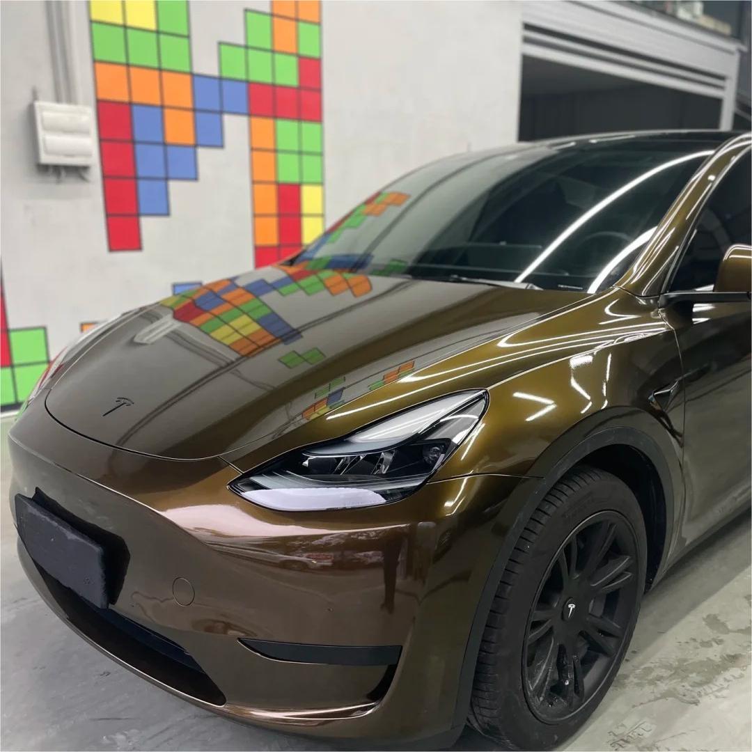 Gloss Metallic Midnight Gold Car Vinyl Wrap PET review Jake 01