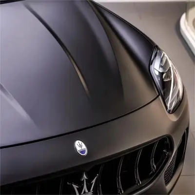 Matte Deep Black Car Vinyl Wrap  review Shown 04