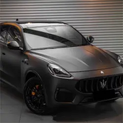 Matte Deep Black Car Vinyl Wrap  review Shown 01