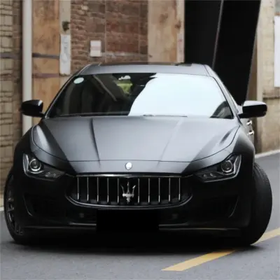 Matte Deep Black Car Vinyl Wrap  review Photos 01