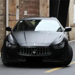 Matte Deep Black Car Vinyl Wrap  review Photos 01