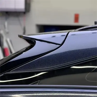 Gloss Metallic Sparkle Glitter Black Car Vinyl Wrap review Truly 03