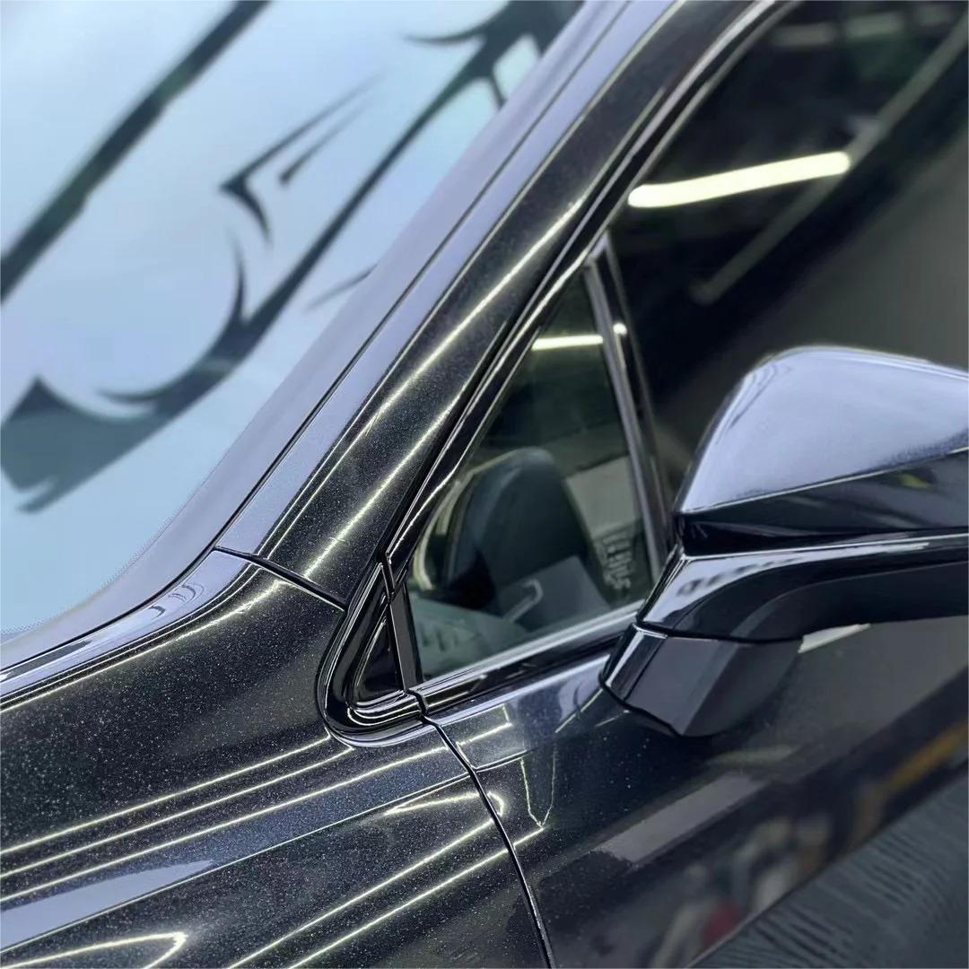 Gloss Metallic Sparkle Glitter Black Car Vinyl Wrap review Truly 01