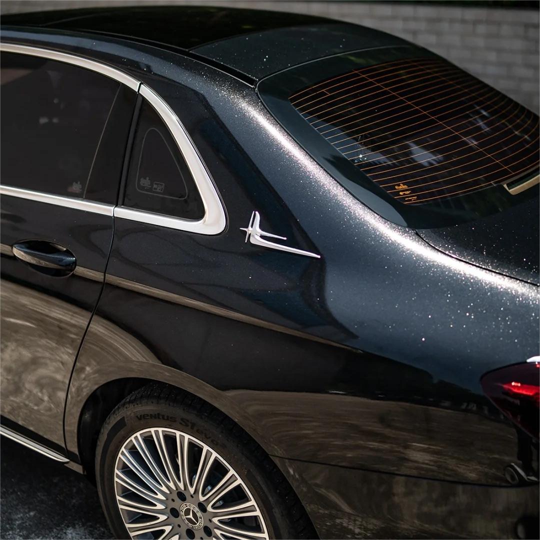 Gloss Metallic Sparkle Glitter Black Car Vinyl Wrap review Texture 02