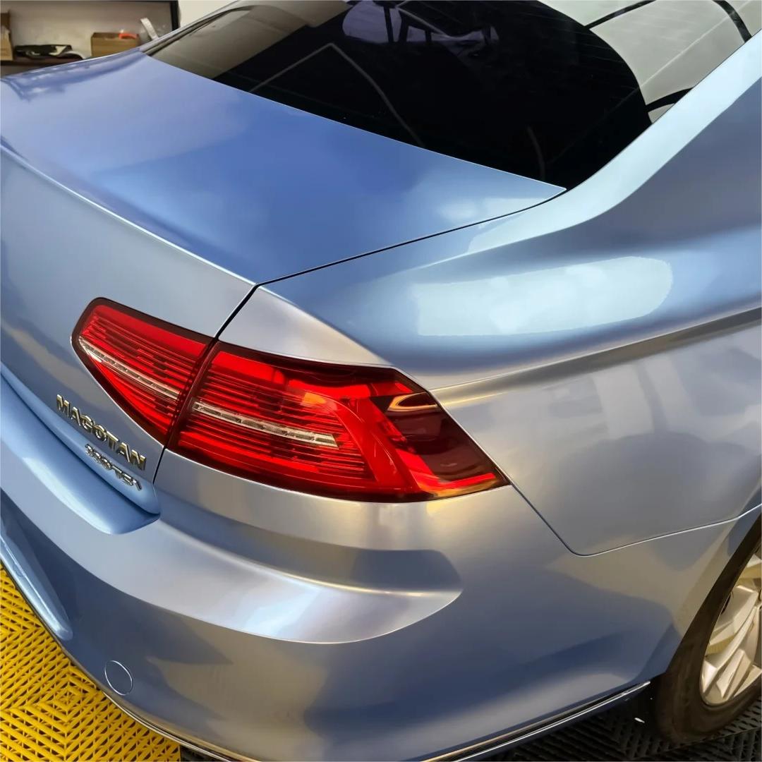 Gloss Metallic Mist Blue Car Vinyl Wrap review Choice 03