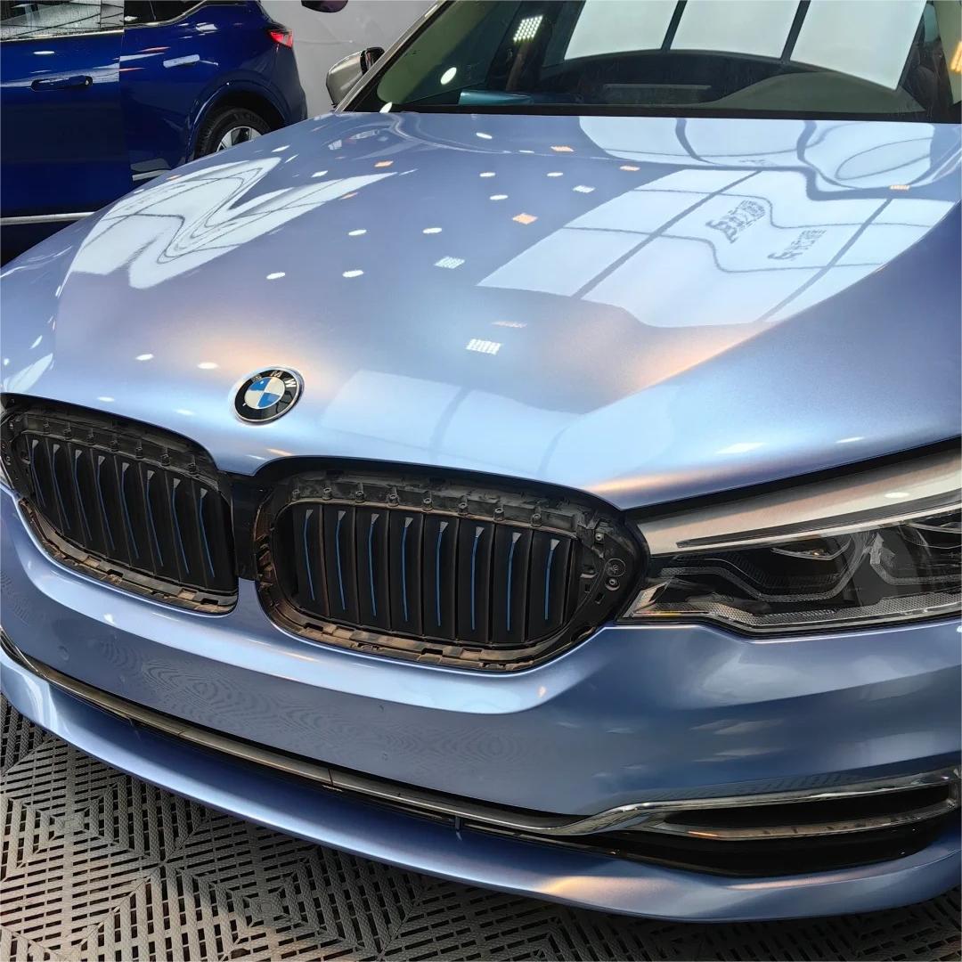 Gloss Metallic Mist Blue Car Vinyl Wrap review Practice 00