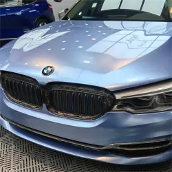Gloss Metallic Mist Blue Car Vinyl Wrap review Practice 01