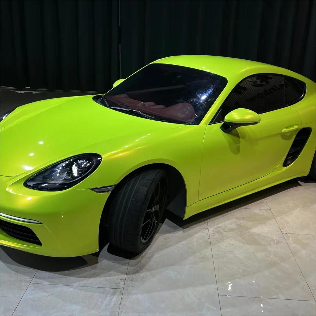 Gloss Fluorescent Neon Yellow Car Vinyl Wrap review Yellow 02