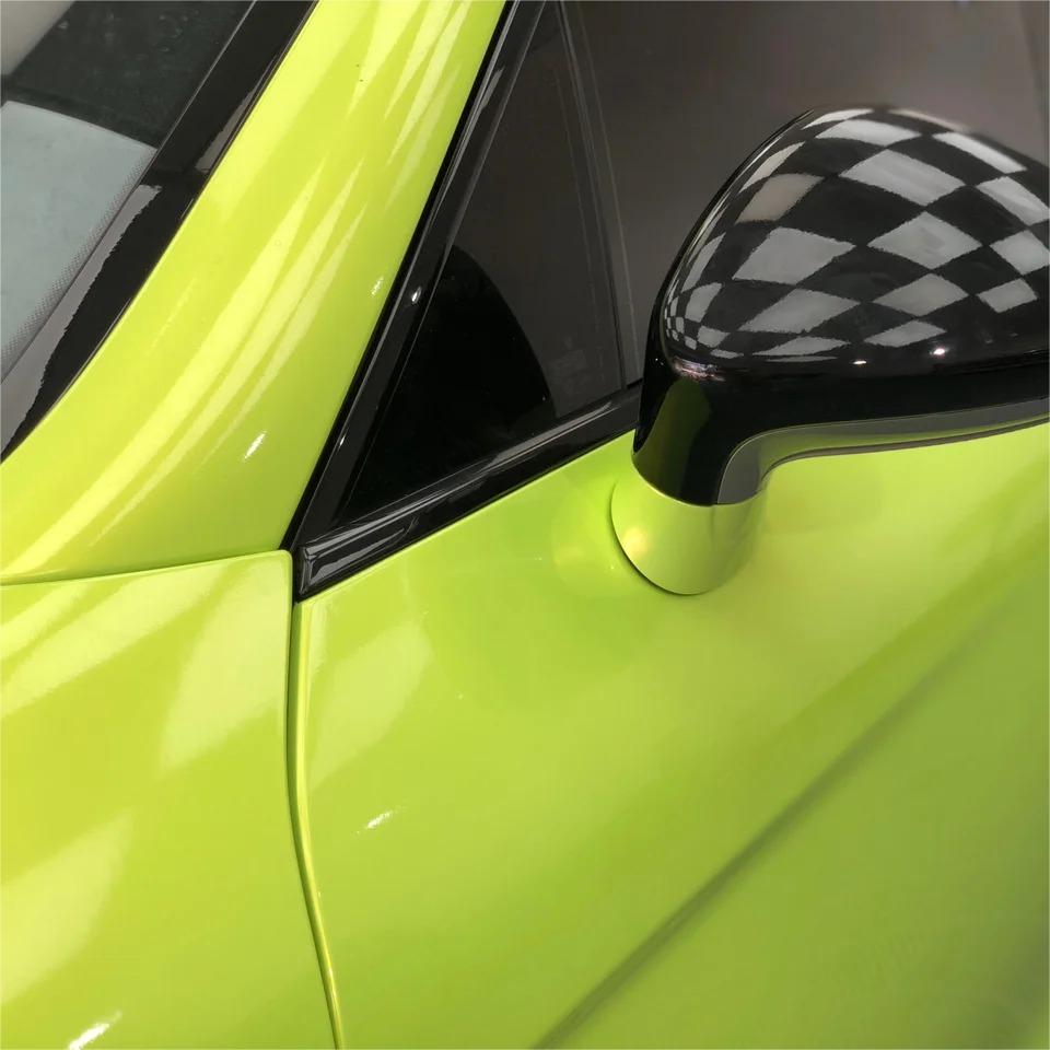 Gloss Fluorescent Neon Yellow Car Vinyl Wrap review Material 02