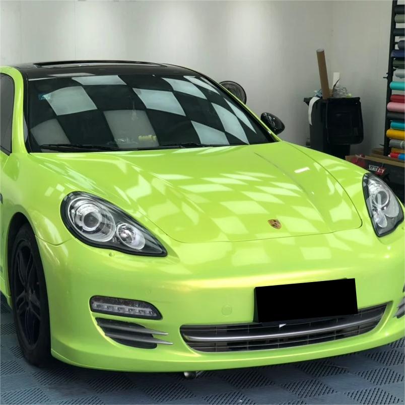 Gloss Fluorescent Neon Yellow Car Vinyl Wrap review Material 00