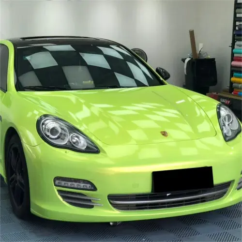 Gloss Fluorescent Neon Yellow Car Vinyl Wrap review 