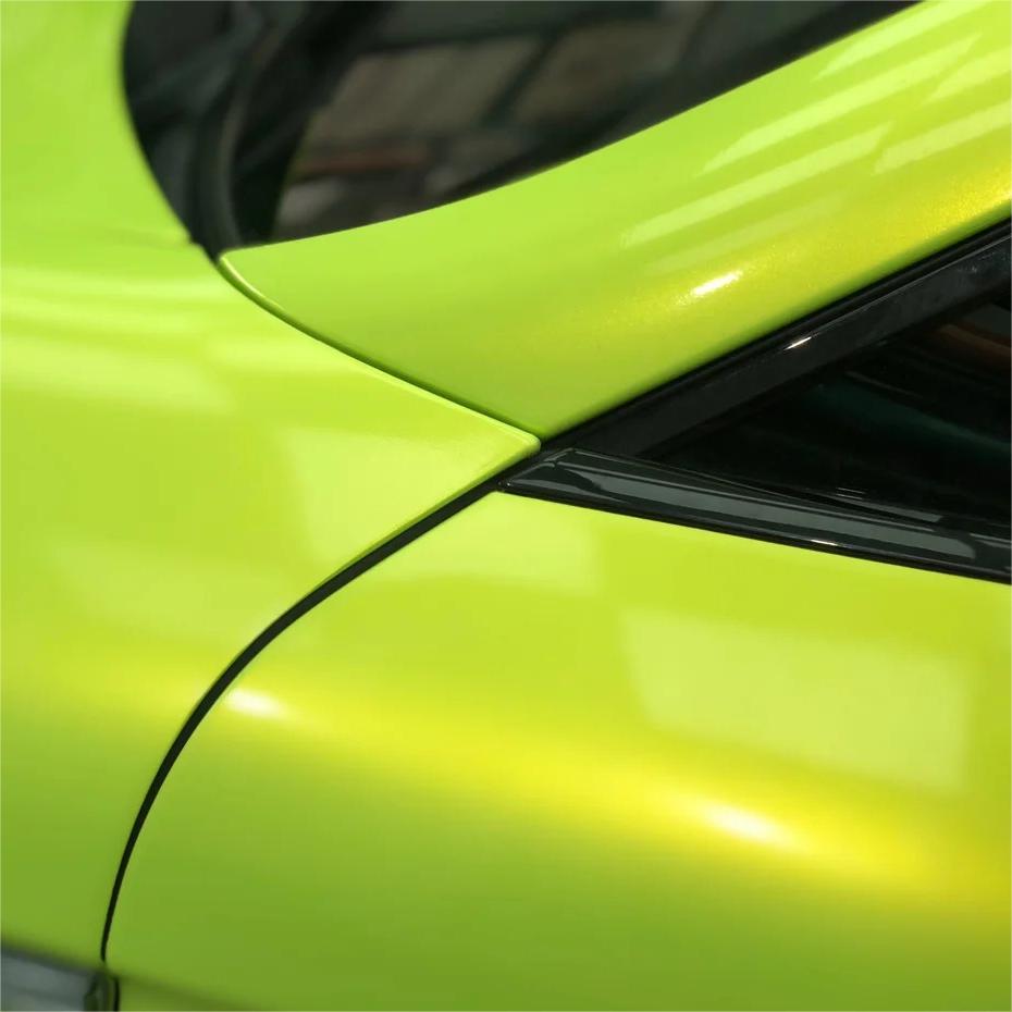 Gloss Fluorescent Neon Yellow Car Vinyl Wrap review Material 04