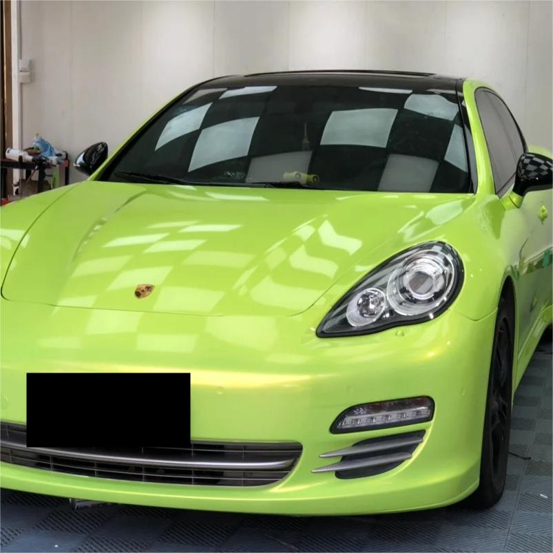 Gloss Fluorescent Neon Yellow Car Vinyl Wrap review Material 01