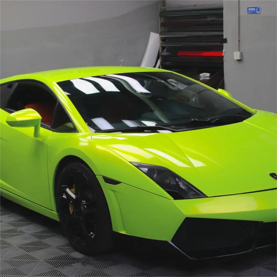 Gloss Fluorescent Neon Yellow Car Vinyl Wrap review Quality 00