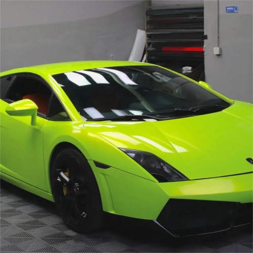 Gloss Fluorescent Neon Yellow Car Vinyl Wrap reviewed by