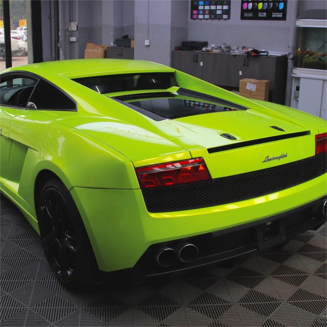 Gloss Fluorescent Neon Yellow Car Vinyl Wrap review Quality 02