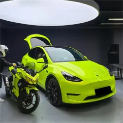 Gloss Fluorescent Neon Yellow Car Vinyl Wrap review Selection 01