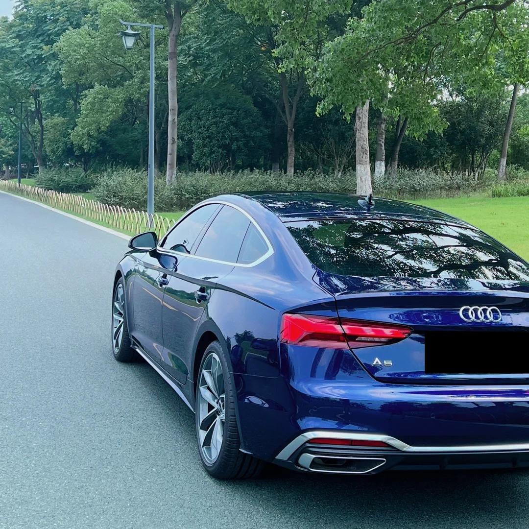 Gloss Metallic Dark Blue Car Vinyl Wrap PET | Audi Navarre Blue review Mood 02