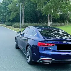 Gloss Metallic Dark Blue Car Vinyl Wrap PET | Audi Navarre Blue review Mood 03