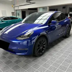 Gloss Metallic Dark Blue Car Vinyl Wrap PET | Audi Navarre Blue review Vehicle 01