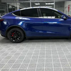 Gloss Metallic Dark Blue Car Vinyl Wrap PET | Audi Navarre Blue review Vehicle 02