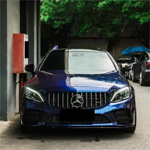 Gloss Metallic Dark Blue Car Vinyl Wrap PET | Audi Navarre Blue review 