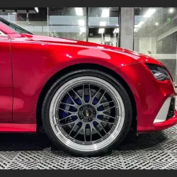 Ultra Glossy Metallic Vampire Red Car Vinyl Wrap Audi BMW PET   review Vampire 04