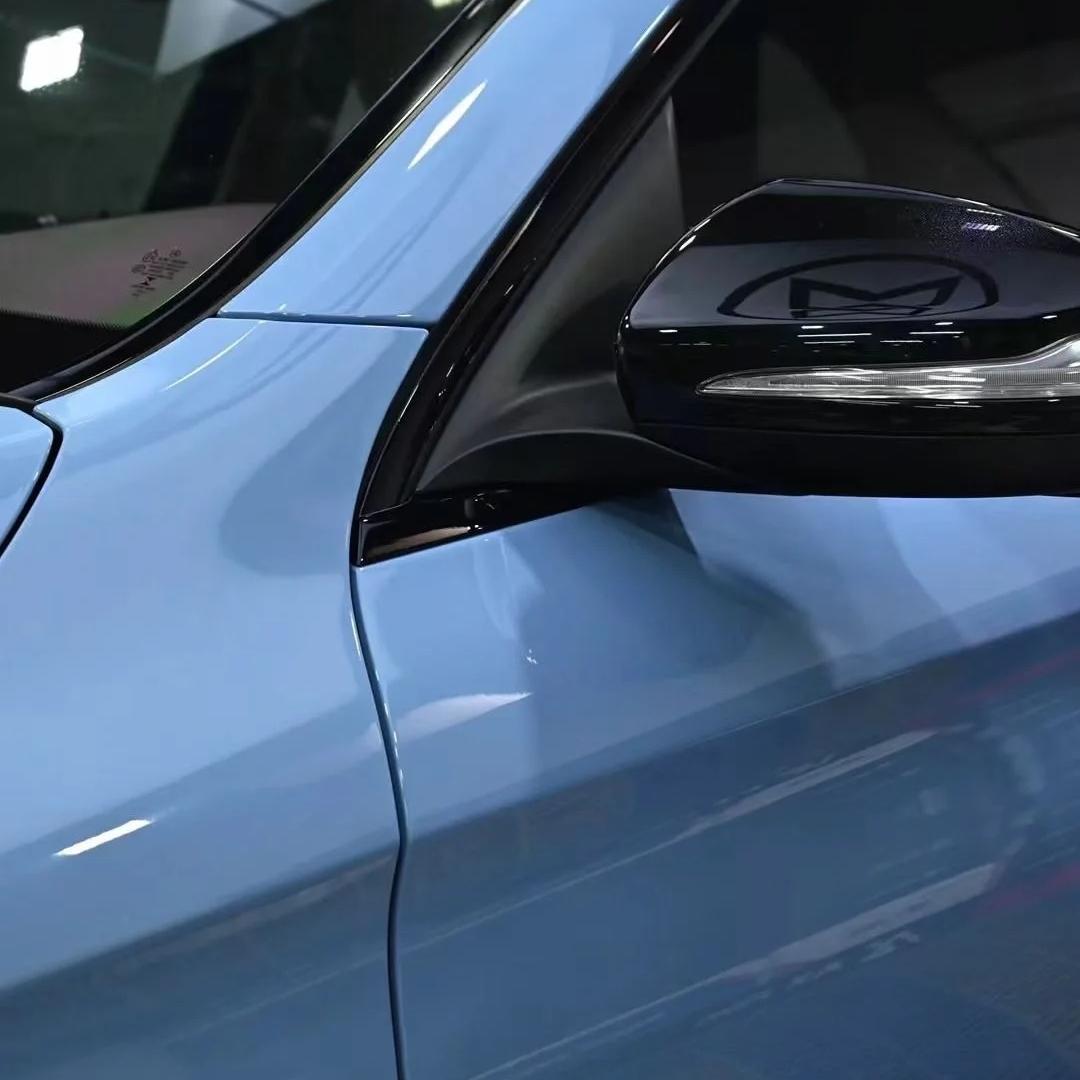 Gloss China Blue Car Vinyl Wrap PET review Other 01