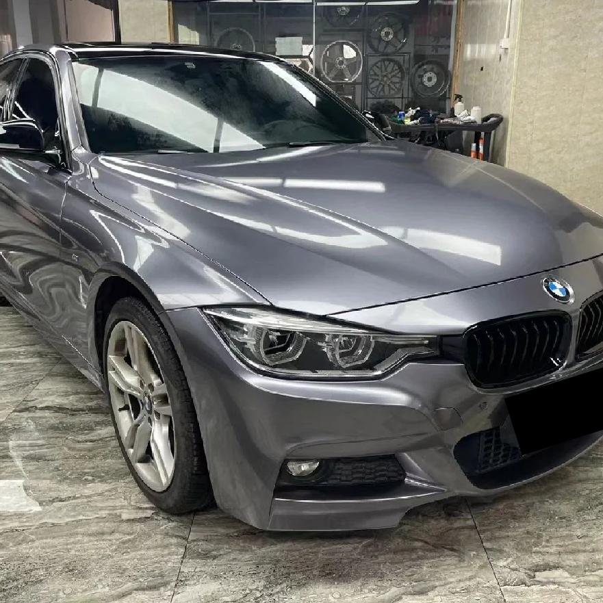 Gloss Metallic Destroyer Grey Car Vinyl Wrap PET review Handle 00