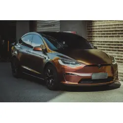 Matte Chameleon Gold Red Car Vinyl Wrap review Depan