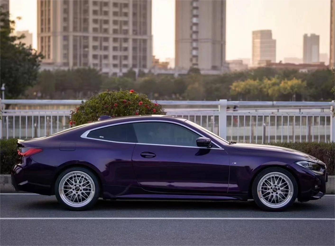 Gloss Metallic Midnight Purple Car Vinyl Wrap BMW PET review Midnight 02