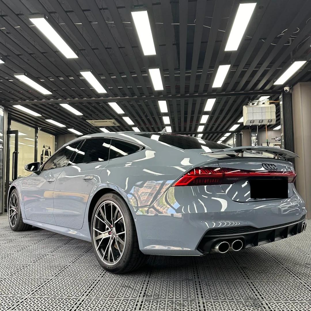 Gloss Arctic Grey Car Vinyl Wrap BMW Porsche PET review Protect 02