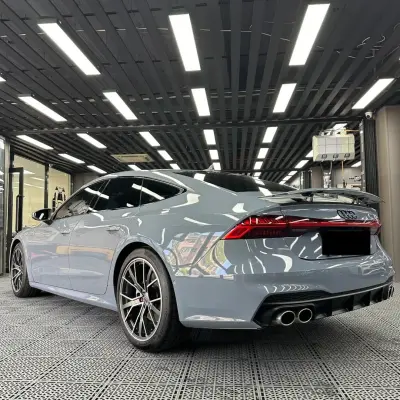 Gloss Arctic Grey Car Vinyl Wrap BMW Porsche PET review Protect 03